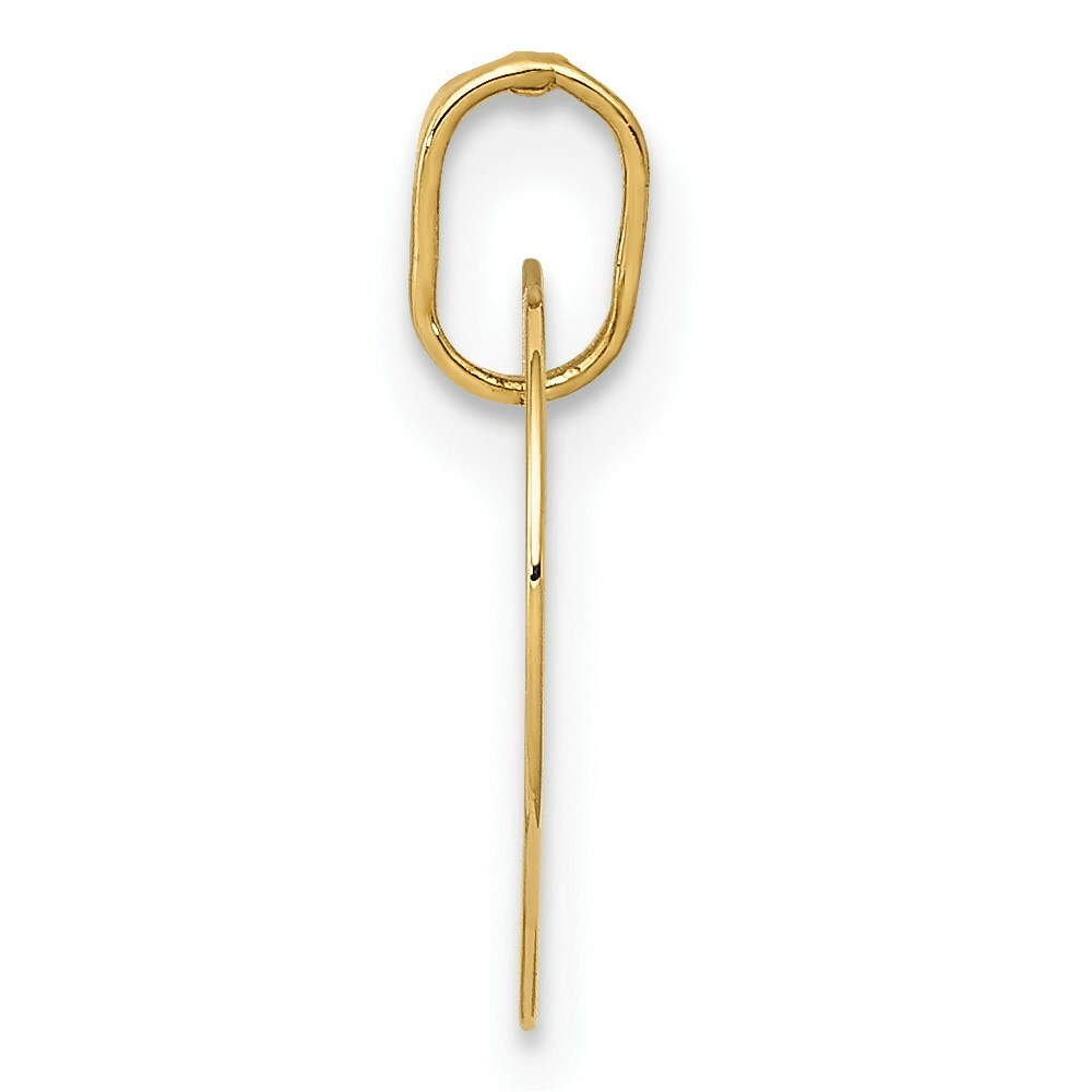 14K Yellow Gold Heart Charm 14mm Diameter