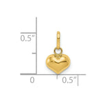 Load image into Gallery viewer, 14K Yellow Gold Puffed Heart Charm 12mm length

