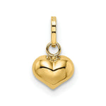 Load image into Gallery viewer, 14K Yellow Gold Puffed Heart Charm 12mm length

