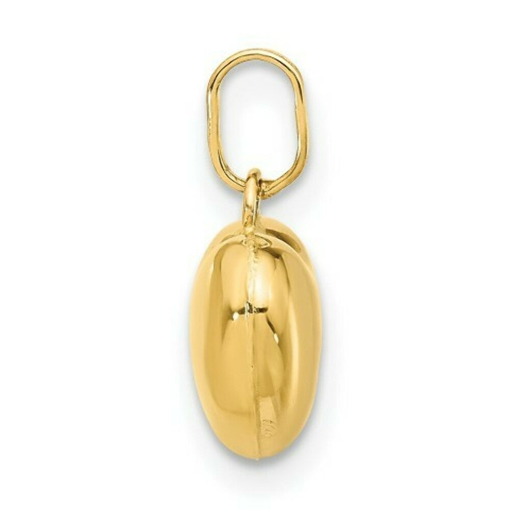 14K Yellow Gold Puffed Heart Charm 15mm length