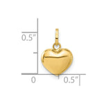 Load image into Gallery viewer, 14K Yellow Gold Puffed Heart Charm 15mm length
