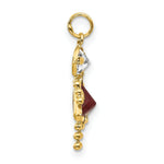 Load image into Gallery viewer, 14K Yellow Gold January Girl Birthstone Charm Birthstone Charm Pendant

