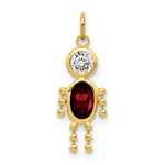 Load image into Gallery viewer, 14K Yellow Gold January Boy Birthstone Charm Birthstone Charm Pendant
