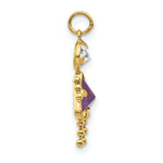 Load image into Gallery viewer, 14K Yellow Gold February Girl Birthstone Charm Birthstone Charm Pendant
