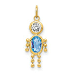 Load image into Gallery viewer, 14K Yellow Gold March Boy Birthstone Charm Birthstone Charm Pendant
