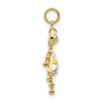 Load image into Gallery viewer, 14K Yellow Gold April Girl Birthstone Charm Birthstone Charm Pendant

