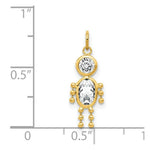 Load image into Gallery viewer, 14K Yellow Gold April Boy Birthstone Charm Birthstone Charm Pendant
