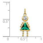Load image into Gallery viewer, 14K Yellow Gold May Girl Birthstone Charm Birthstone Charm Pendant

