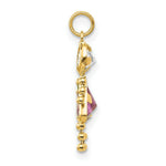 Load image into Gallery viewer, 14K Yellow Gold June Girl Birthstone Charm Birthstone Charm Pendant
