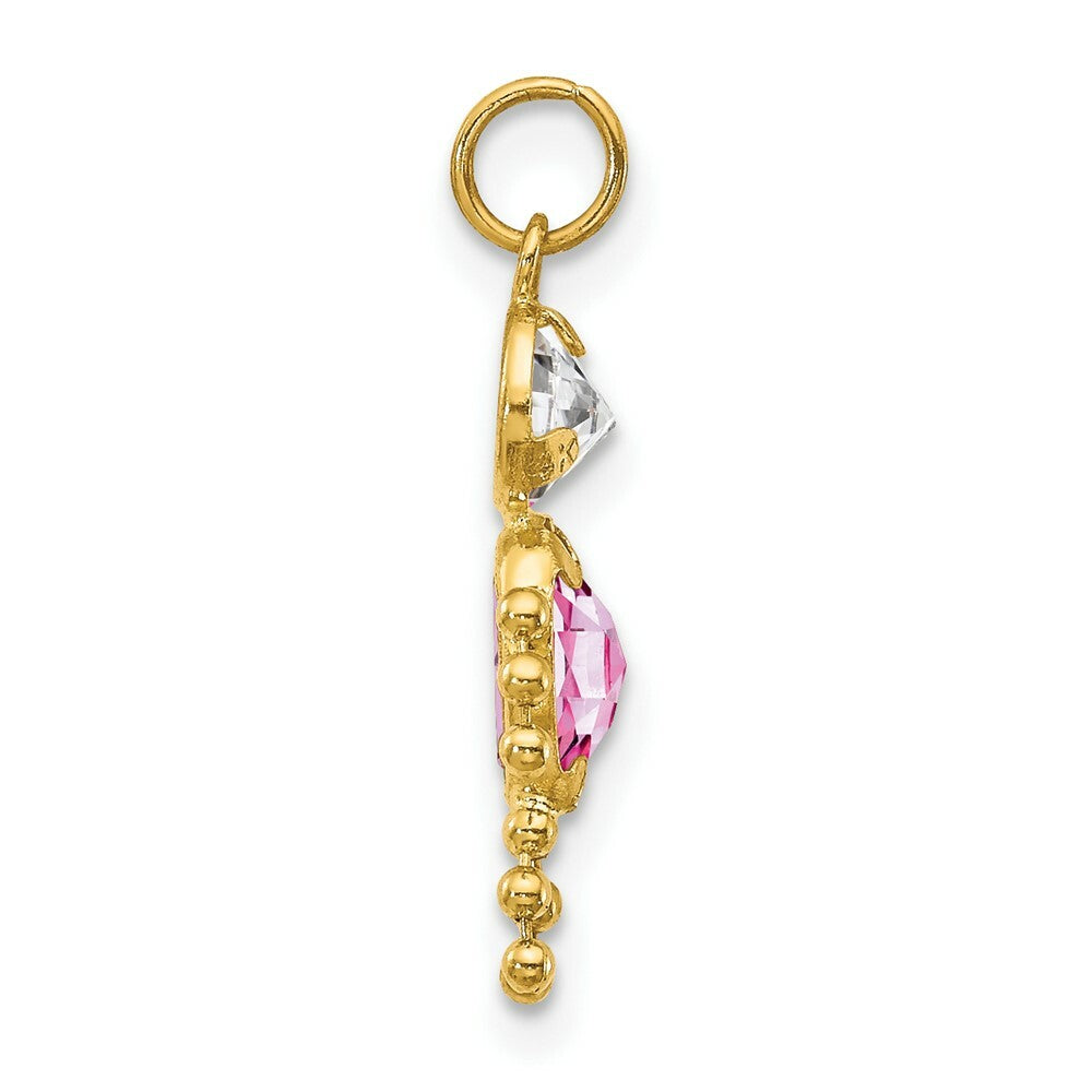 14K Yellow Gold June Boy Birthstone Charm Birthstone Charm Pendant