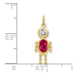 Load image into Gallery viewer, 14K Yellow Gold July Boy Birthstone Charm Birthstone Charm Pendant
