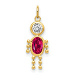 Load image into Gallery viewer, 14K Yellow Gold July Boy Birthstone Charm Birthstone Charm Pendant
