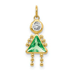 Load image into Gallery viewer, 14K Yellow Gold August Girl Birthstone Charm Birthstone Charm Pendant

