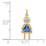 Load image into Gallery viewer, 14K Yellow Gold September Girl Birthstone Charm Birthstone Charm Pendant
