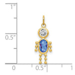 Load image into Gallery viewer, 14K Yellow Gold September Boy Birthstone Charm Birthstone Charm Pendant
