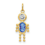 Load image into Gallery viewer, 14K Yellow Gold September Boy Birthstone Charm Birthstone Charm Pendant
