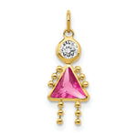 Load image into Gallery viewer, 14K Yellow Gold October Girl Birthstone Charm Birthstone Charm Pendant
