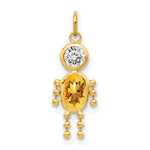 Load image into Gallery viewer, 14K Yellow Gold November Boy Birthstone Charm Birthstone Charm Pendant
