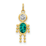 Load image into Gallery viewer, 14K Yellow Gold December Boy Birthstone Charm Birthstone Charm Pendant
