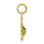 Load image into Gallery viewer, 14K Yellow Gold Girl 6x4 Oval Genuine Peridot-August Birthstone Charm Pendant
