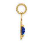 Load image into Gallery viewer, 14K Yellow Gold Boy 6x4 Oval Genuine Sapphire-September Birthstone Charm Pendant
