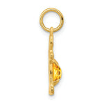 Load image into Gallery viewer, 14K Yellow Gold Girl 6x4 Oval Genuine Citrine-November Birthstone Charm Pendant
