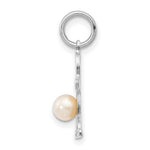 Load image into Gallery viewer, 14K White Gold Boy 4mm Freshwater Cultured Pearl-June Birthstone Charm Pendant
