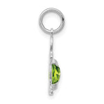 Load image into Gallery viewer, 14K White Gold Boy 6x4 Oval Genuine Peridot-August Birthstone Charm Pendant
