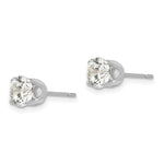 Load image into Gallery viewer, 14k White Gold 5.75mm CZ stud earrings
