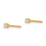 Load image into Gallery viewer, 14K Yellow Gold 2.25mm CZ stud earrings
