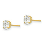 Load image into Gallery viewer, 14K Yellow Gold 5mm Round CZ Post Earrings

