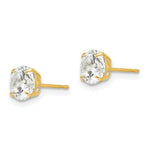 Load image into Gallery viewer, 14K Yellow Gold 6mm Round CZ Post Earrings
