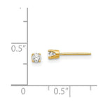 Load image into Gallery viewer, 14K Yellow Gold 2.75mm CZ stud earrings
