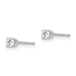 Load image into Gallery viewer, 14k White Gold 2.75mm CZ stud earrings
