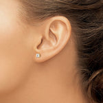 Load image into Gallery viewer, 14K Yellow Gold 4mm Square CZ Post Earrings
