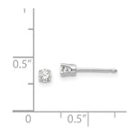 Load image into Gallery viewer, 14k White Gold 3mm CZ stud earrings
