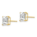 Load image into Gallery viewer, 14K Yellow Gold 8mm Square CZ Post Earrings
