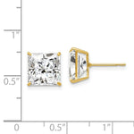 Load image into Gallery viewer, 14K Yellow Gold 9mm Square CZ Post Earrings
