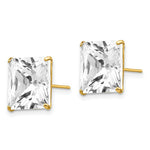 Load image into Gallery viewer, 14K Yellow Gold 11mm Square CZ Post Earrings
