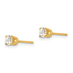 Load image into Gallery viewer, 14K Yellow Gold 3.75mm CZ stud earrings
