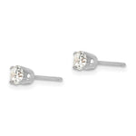 Load image into Gallery viewer, 14k White Gold 3.75mm CZ stud earrings
