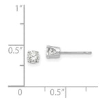Load image into Gallery viewer, 14k White Gold 3.75mm CZ stud earrings
