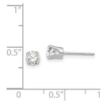 Load image into Gallery viewer, 14k White Gold 4.25mm CZ stud earrings
