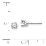 Load image into Gallery viewer, 14k White Gold 4.5mm CZ stud earrings
