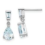 Load image into Gallery viewer, 14k White Gold Aquamarine Dangle Earrings, 1.2-Carat Gemweight
