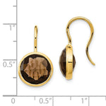 Load image into Gallery viewer, 14K Yellow Gold Round 7 1/2 Carats Smoky Quartz Earrings
