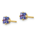 Load image into Gallery viewer, 14K Yellow Gold Tanzanite Earrings 0.7-Carat tw

