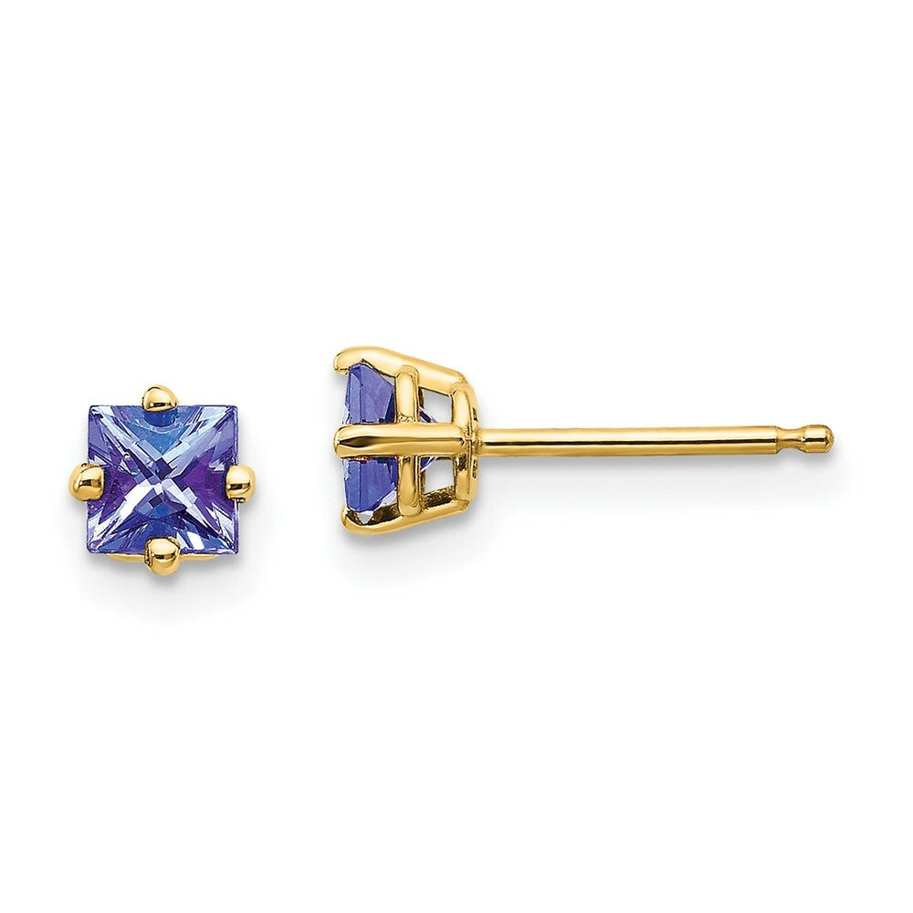 14K Yellow Gold Tanzanite Earrings 0.7-Carat tw