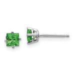 Load image into Gallery viewer, 14K White Gold Tsavorite Post Earrings 0.56-Carat tw
