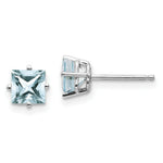Load image into Gallery viewer, 14K White Gold Aquamarine Earrings 1.2-Carat tw
